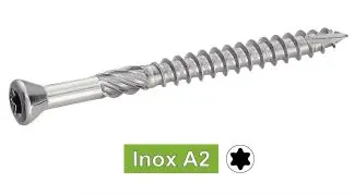 Vis inox A2 - bois tendre - 5 x 60 mm - Bte de 200u